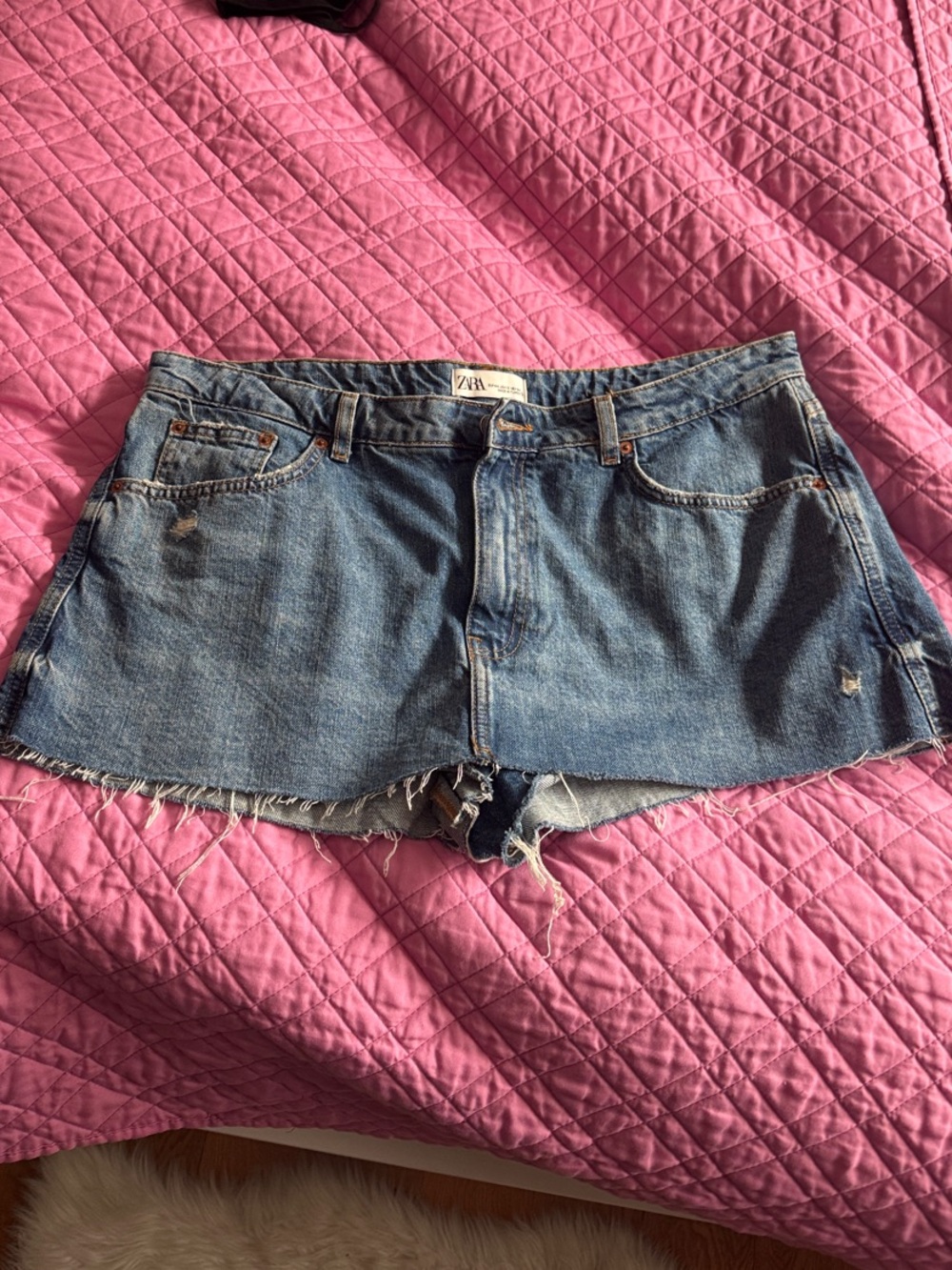 Denim Distressed Skort